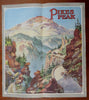 Manitou & Pike's Peak Cog Railway Colorado tourism c. 1920's Brochure w/ map