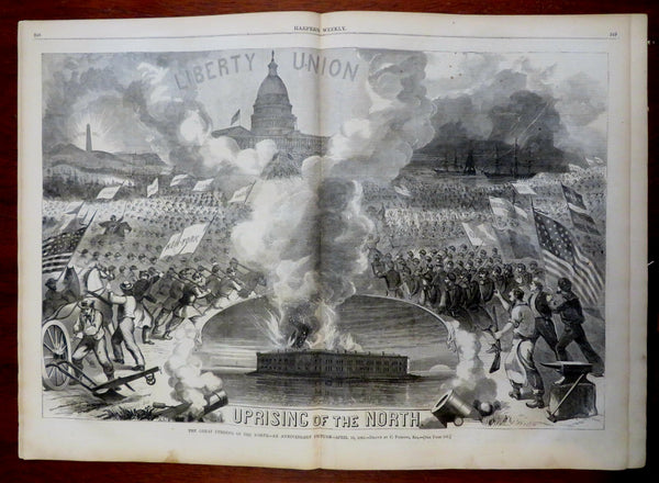 Uprising of the North Virginia Harper's Civil War newspaper 1862 complete issue