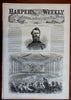 Central Park Zoo Belmont Harper's Reconstruction newspaper 1866 complete issue