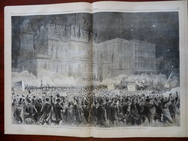 NYC Billiard Tournament Harper's Reconstruction newspaper 1866 complete issue