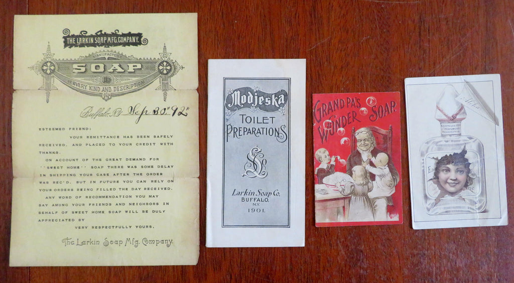 Hygiene Advertisements Soap Perfume c. 1890's Lot x 4 product packaging ephemera