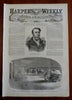 Admiral Foote Gun Boats Harper's Civil War newspaper 1862 complete issue