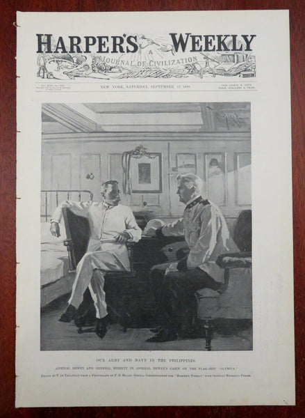 Dewey Philippines Harper's Spanish-American War newspaper Golf 1898 issue