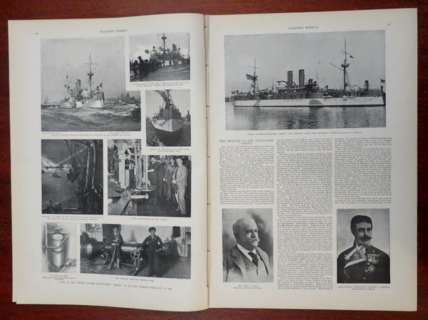 U.S.S. Maine Explosion Havana Harper's Spanish-American War newspaper 1898 issue