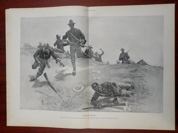 Buffalo Soldiers 9th Cavalry Harper's Spanish-American War newspaper 1898 issue