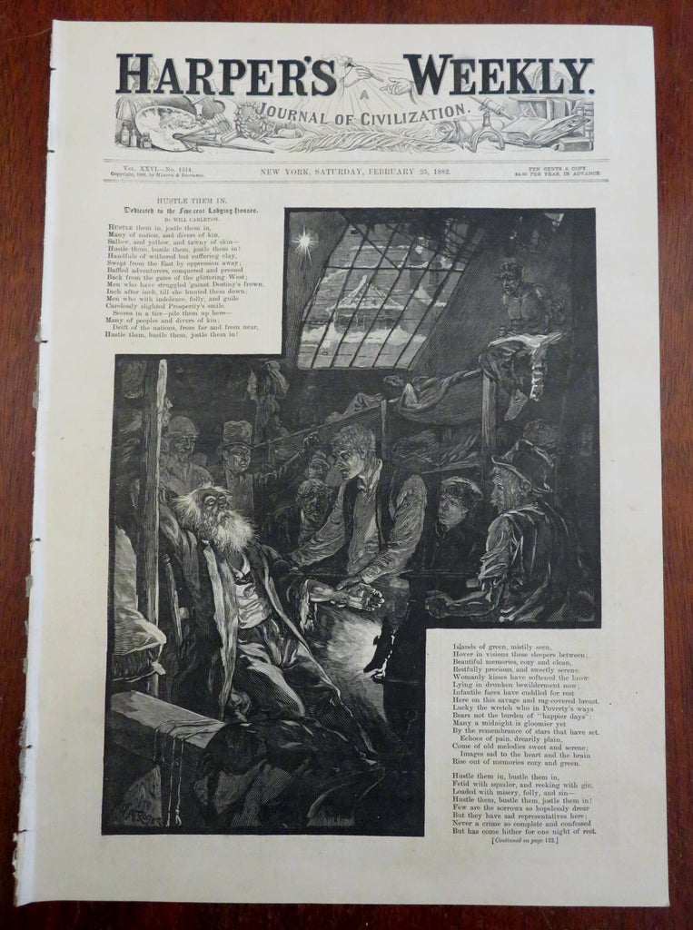 Moose Hunting Arizona Cowboys Harper's Gilded Age newspaper 1882 complete issue