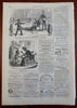 Winslow Homer Ice Skating Centerfold 1860 Harper's newspaper complete issue