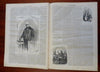 Winslow Homer Ice Skating Centerfold 1860 Harper's newspaper complete issue