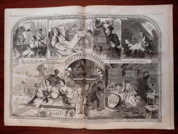 Winslow Homer Thanksgiving Day Print Harper's newspaper 1860 complete issue