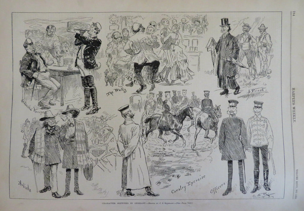 German Characters Christmas Grand Teton Idaho Harper's newspaper 1882 issue