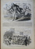 Winslow Homer x 3 Harvest Scenes Dancing Harper's newspaper 1858 complete issue