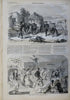 Winslow Homer x 3 Harvest Scenes Dancing Harper's newspaper 1858 complete issue