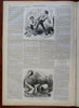 Winslow Homer x 3 Harvest Scenes Dancing Harper's newspaper 1858 complete issue