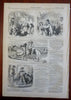 Winslow Homer x2 Newport Bathing Picnic Harper's newspaper 1858 complete issue