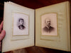 Family Portraits Photo Album c. 1870's decorative family metal letters & clasps