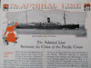 Admiral Line West Coast Ocean Travel c. 1922 illustrated tourist brochure w/ map