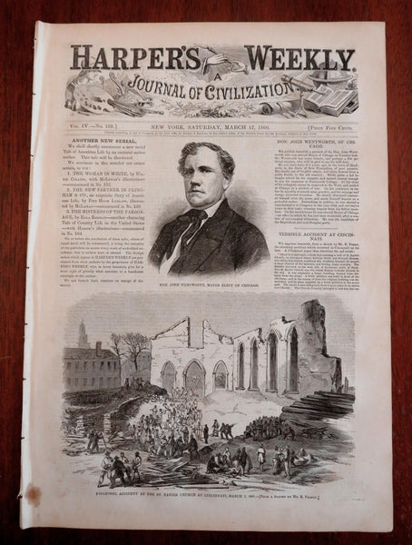 Cincinnati Disaster Winslow Homer Harper's newspaper 1860 complete issue