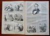 Lincoln Supporters Nighttime Parade Harper's newspaper 1860 complete issue