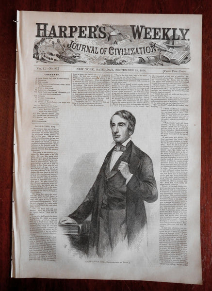 Mormon Tabernacle Salt Lake City Harper's newspaper 1858 complete issue
