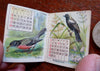Colgate Perfumers Pocket Calendar 1900 bird illustrations miniature promo book