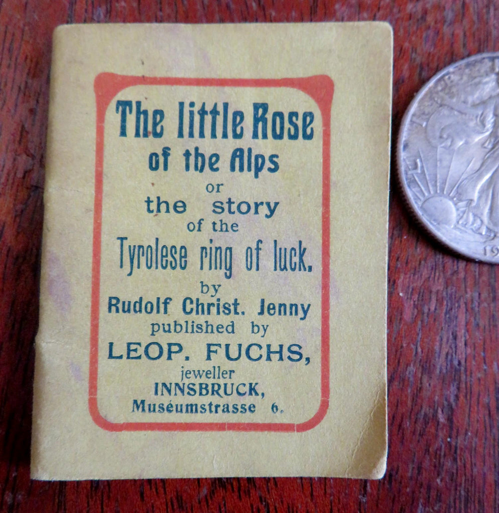 Tyrolese Ring of Luck Little Rose of the Alps c.1910 miniature advertising promo