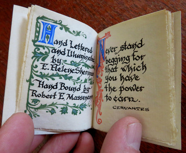 Pearls of Wisdom 1965 one of a kind hand-made hand painted miniature book