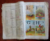 One Syllable ABC Alphabet Reading Primer 1894 color juvenile linen book