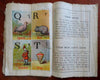 One Syllable ABC Alphabet Reading Primer 1894 color juvenile linen book