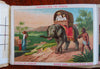 Voyage Around the World c. 1880's color litho pictorial souvenir travel album