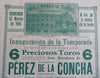 Toreador Spanish Bull Fighting Barcelona 1916 color pictorial broadside ad Print