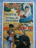 Toreador Spanish Bull Fighting Barcelona 1916 color pictorial broadside ad Print