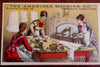 American Machine Co. Lot x 2 Trade Cards c. 1890 women at work domestic scene