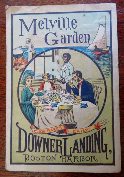 Boston Harbor MA Melville Garden Resort c. 1890's color advertising leaflet