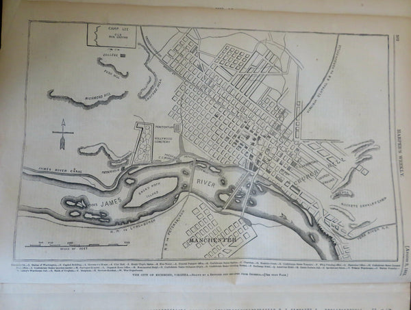 Charles City Road Battle Harper's Civil War newspaper 1862 complete issue