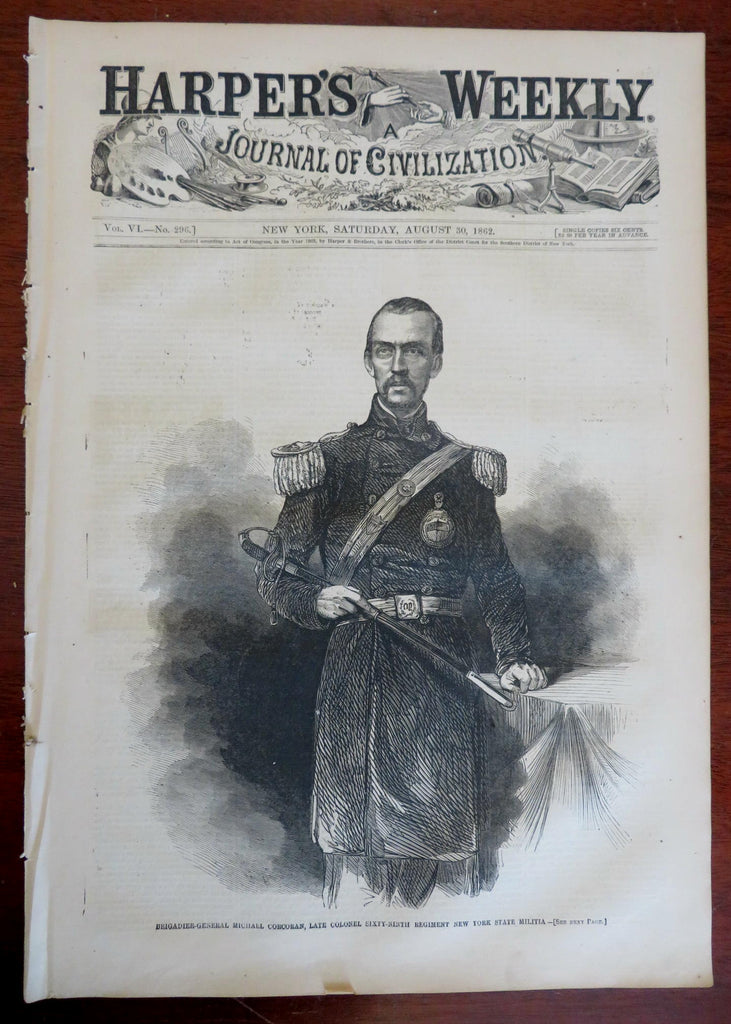 Battle of Cedar Mountain Harper's Civil War newspaper 1862 complete issue