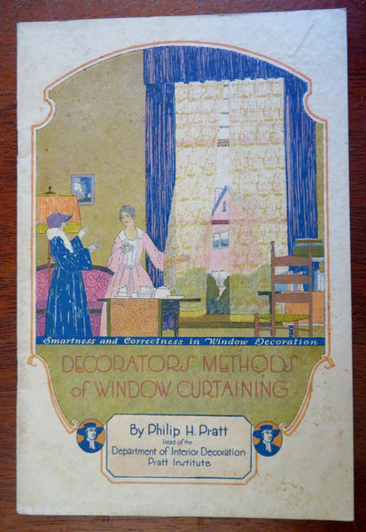 Window Curtains Interior Decorating Advice 1925 Pratt illustrated promo booklet