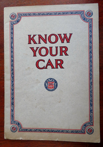 Standard Oil Promo Know Your Car 1928 illustrated advertising book