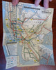 New York Subways Brooklyn Queens Manhattan c. 1965 folding pocket map
