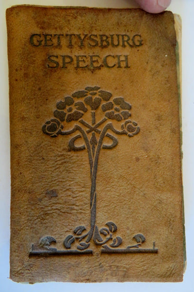 Abraham Lincoln Select Speeches & Letters c. 1900 small leather book