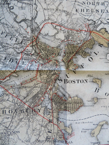 Boston Massachusetts Roxbury Brookline Quincy Cambridge 1875 Williams sewer map