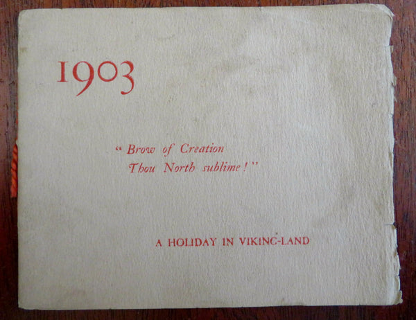 Holiday in Viking Land Sweden Scandinavia 1903 rare souvenir pictorial album