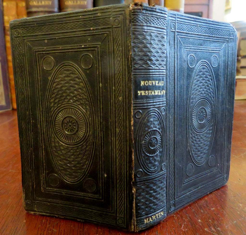 New Testament French Edition 1845 Christian religious small pocket leather book
