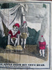 William Tell Archery Folk Legend Apple Son 1840's wood engraved print hand color