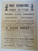 Sharples Cream Separator Butter Churn c. 1870's pictorial advertising broadside