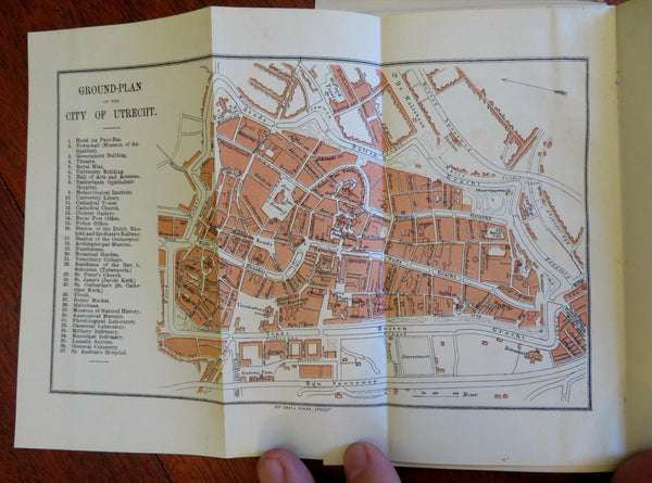 Utrecht Netherlands Travel Guide c. 1900 illustrated tourist info book w/ map
