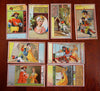 Story of Bluebeard Coffee Cards Advertising c. 1880's Lot x 8 Allyn & Blanchard