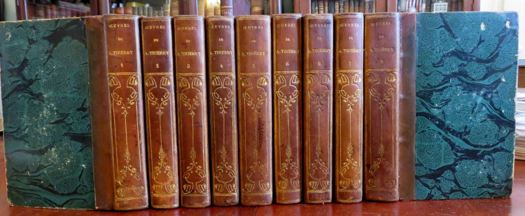Augustin Thierry French Romantic Historian Complete Works 1860 lovely 9 vol. set