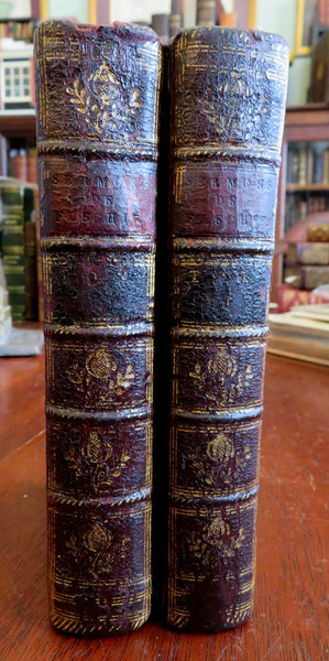 Sermons on Morals Christianity 1750 Paris Flechier scarce French leather 2v set