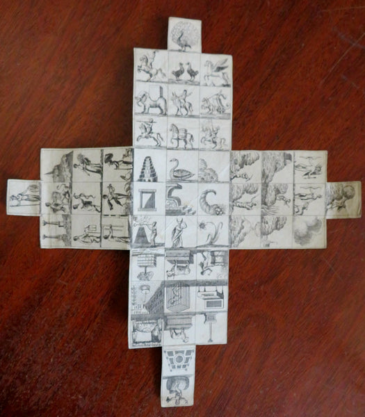 Children's Game Box Story Scenes Bible Stories 1830's-50's rare pictorial block