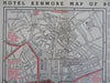 Boston Mass. Hotel Kenmore Cartoon Pictorial Map 1942 tourist brochure map
